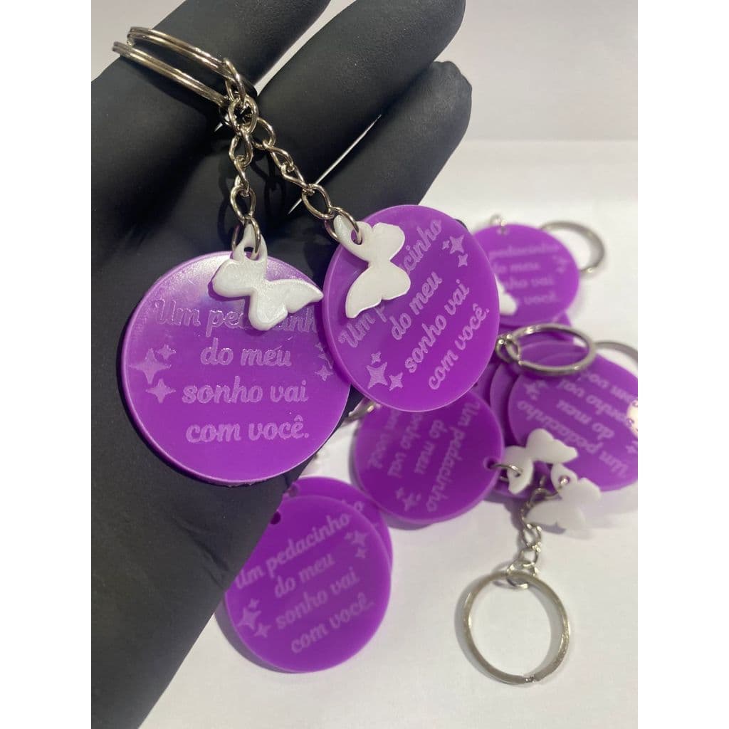 Chaveiro Inicial em Acrílico |Personalizado | Presente Lembrancinha / gravação a laser