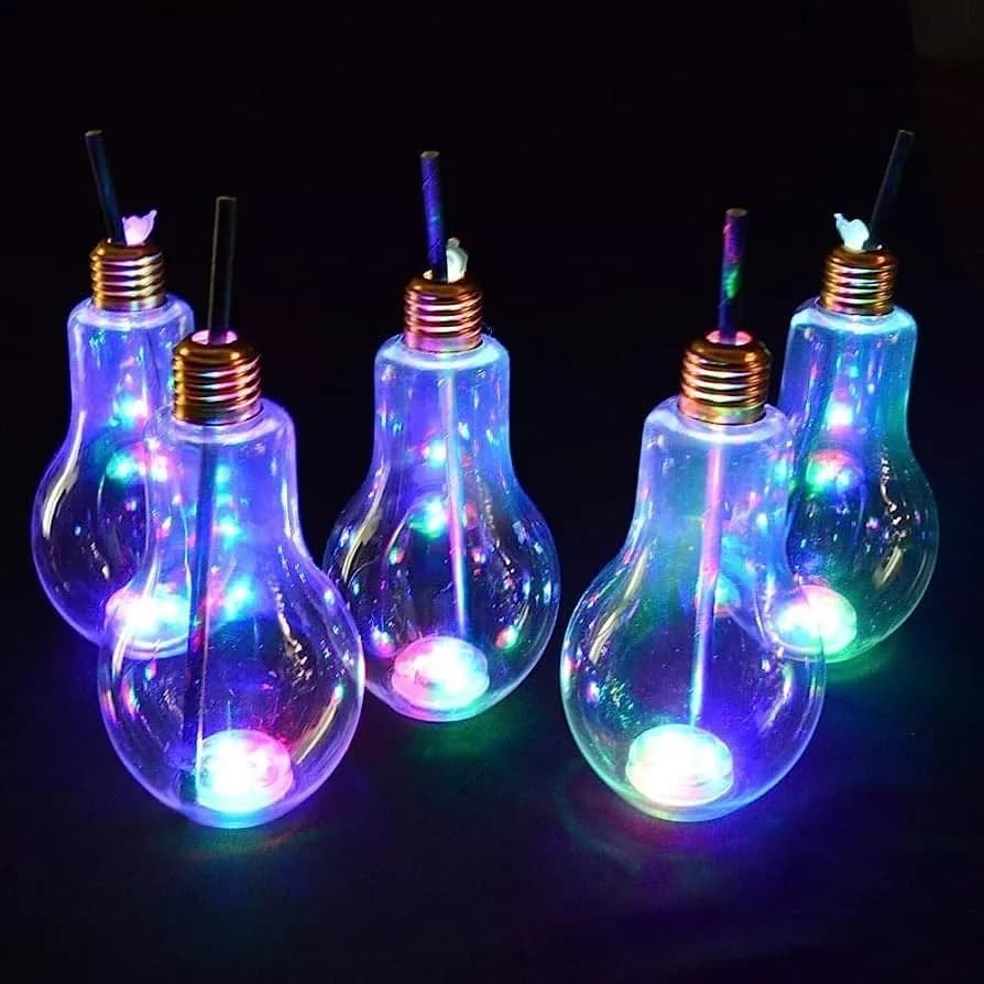 Kit 20 Copo Lâmpada com Luz Led Festa Pisca Pisca 400ml