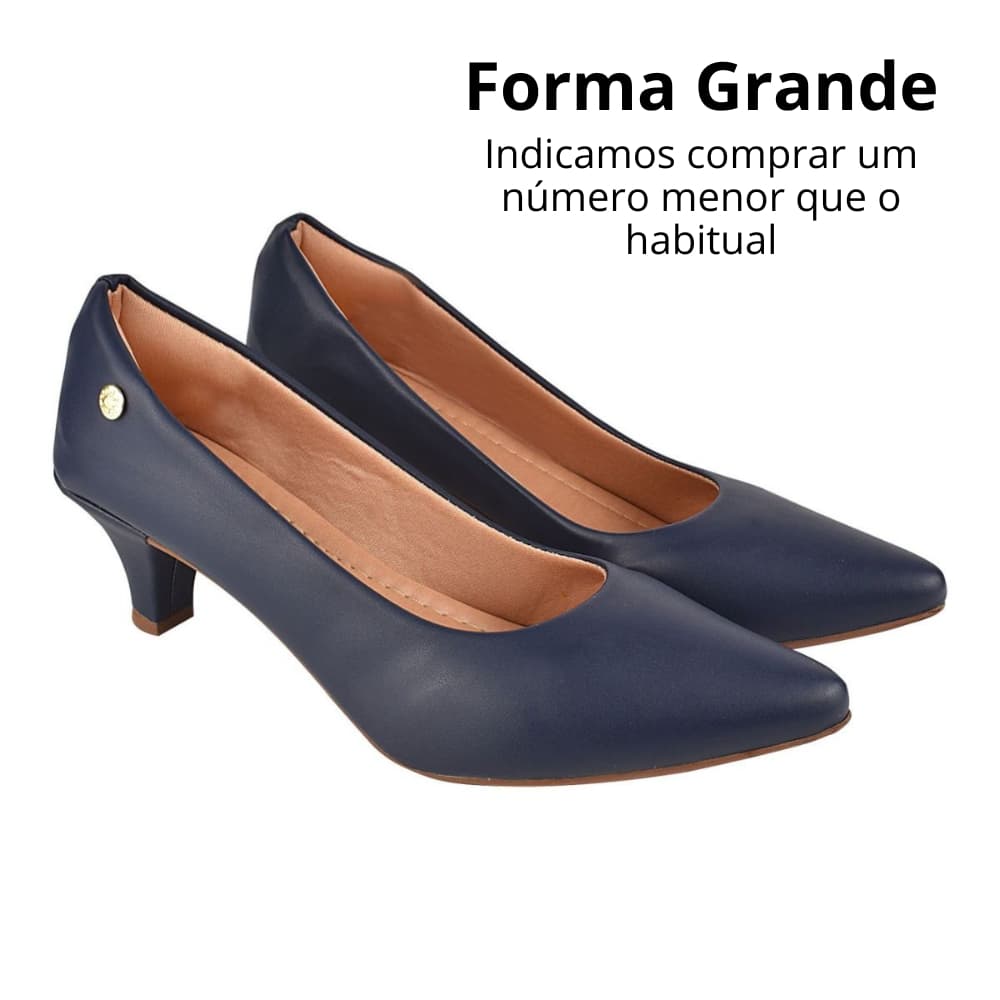 Scarpin Social Feminino Salto e Bico Fino Confortável