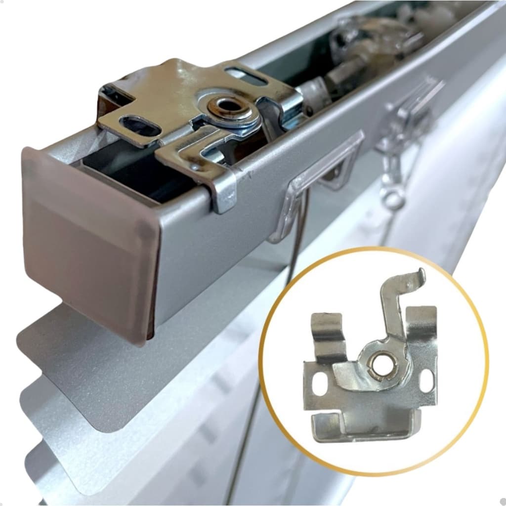 Kit 4 Pçs Suporte Presilha Instalação Persiana Horizontal 16 e 25 mm Manutenção - Parafuso e Bucha
