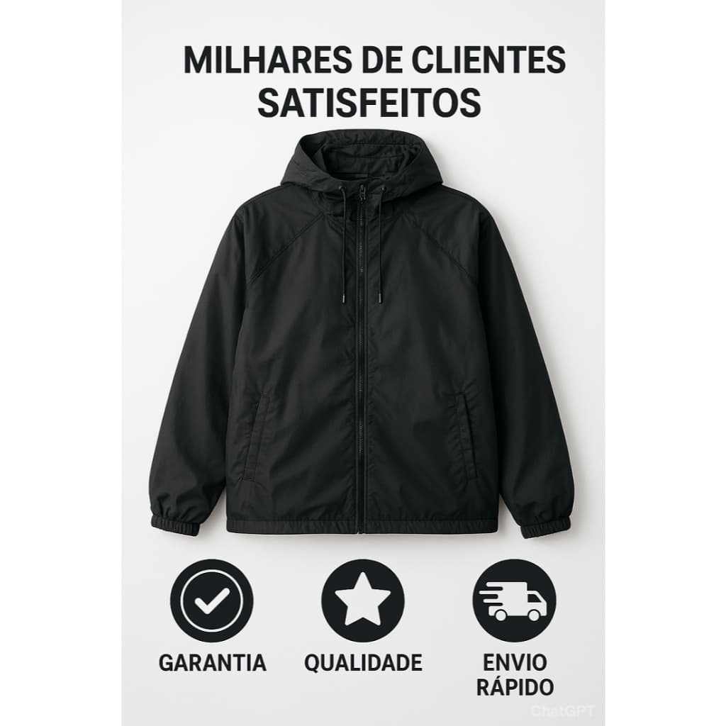 Corta Vento Plus Size Unissex G1 ao G3 | Leve, Estiloso e Confortável