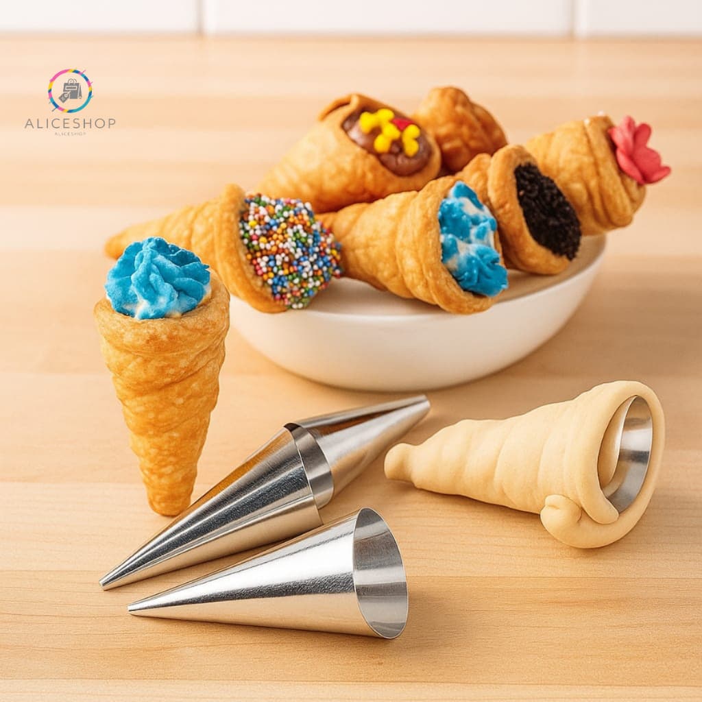 12 Formas  Nº2 para Canudo Cone Recheado Doce Salgado Festa Confeitaria
