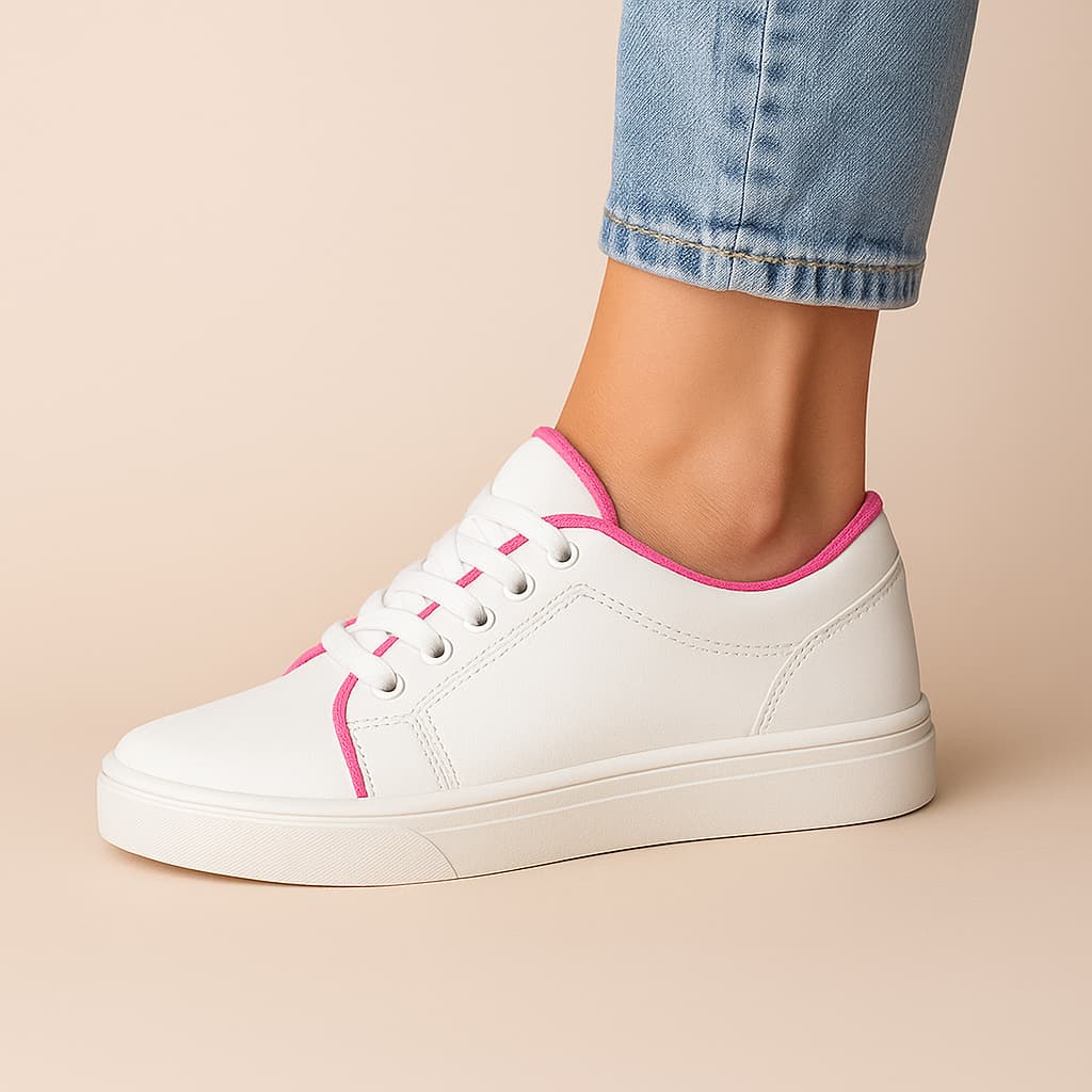 Tênis Casual Feminino Numeração Especial Estiloso Elegante Básico-Promoção Envio Imediato