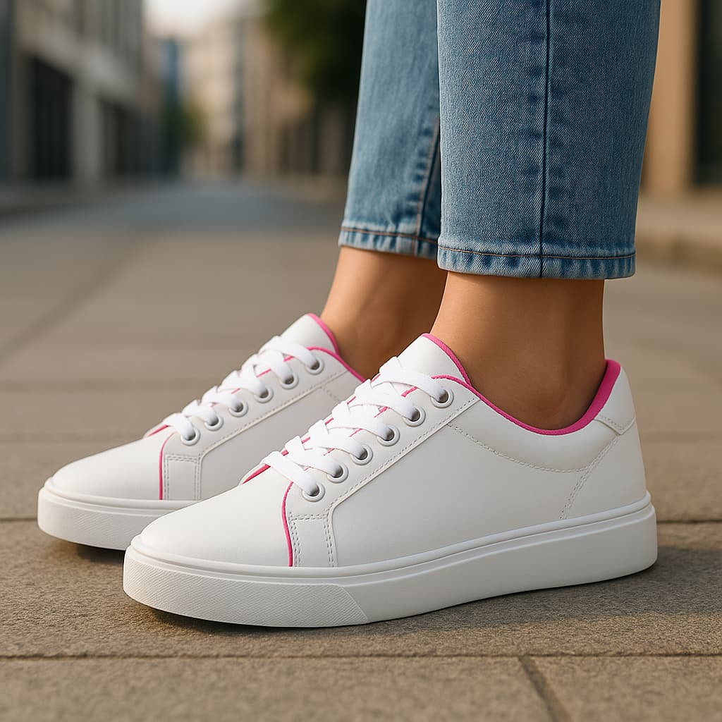 Tênis Casual Feminino Numeração Especial Lindo Elegante Dia a Dia Básico-Promoção Envio Imediato