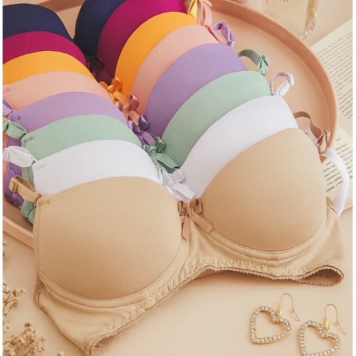 Kit 2 Sutiã Bojo Liso Básico Alça de Regulagem Reforçado Confortável Dia a Dia Soutien Moda Intima
