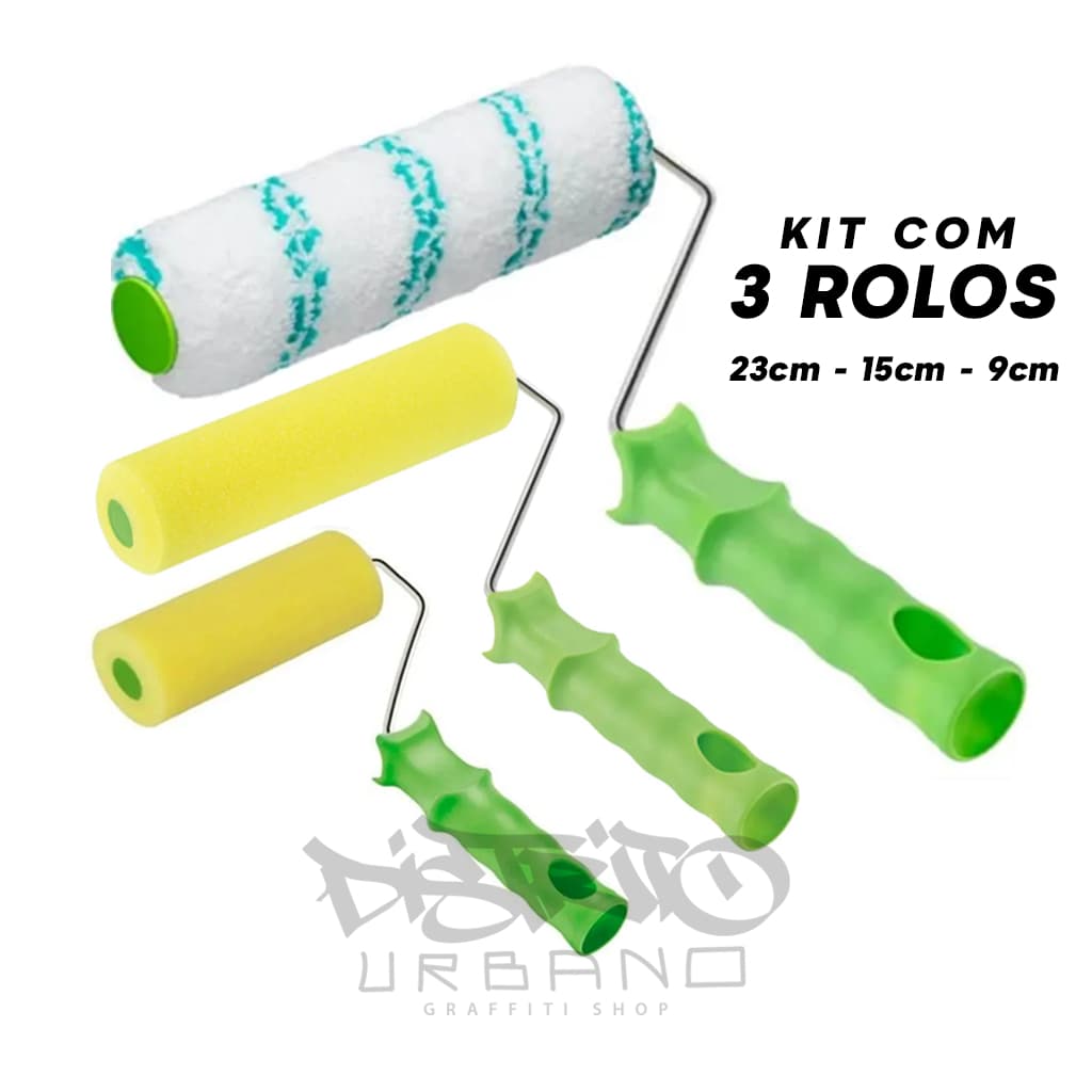 Rolo de Pintura Condor Kit 3 pçs - 23cm 15cm 9cm | Pintura em Parede, Móveis e Artesanato