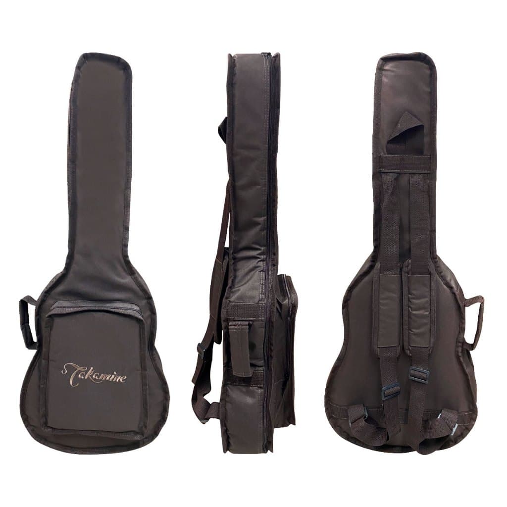 CAPA BAG P/ VIOLÃO FOLK LUXO CARGO NY-600 "TAKAMINE" MARROM