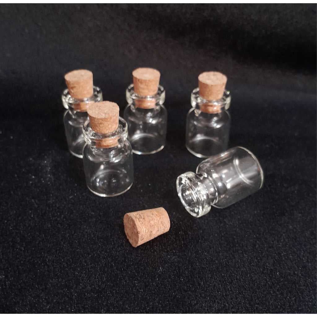 466 Unidades Caixa Fechada Mini Frasco Vidro Penicilina 2ml Com Tampa Rolha