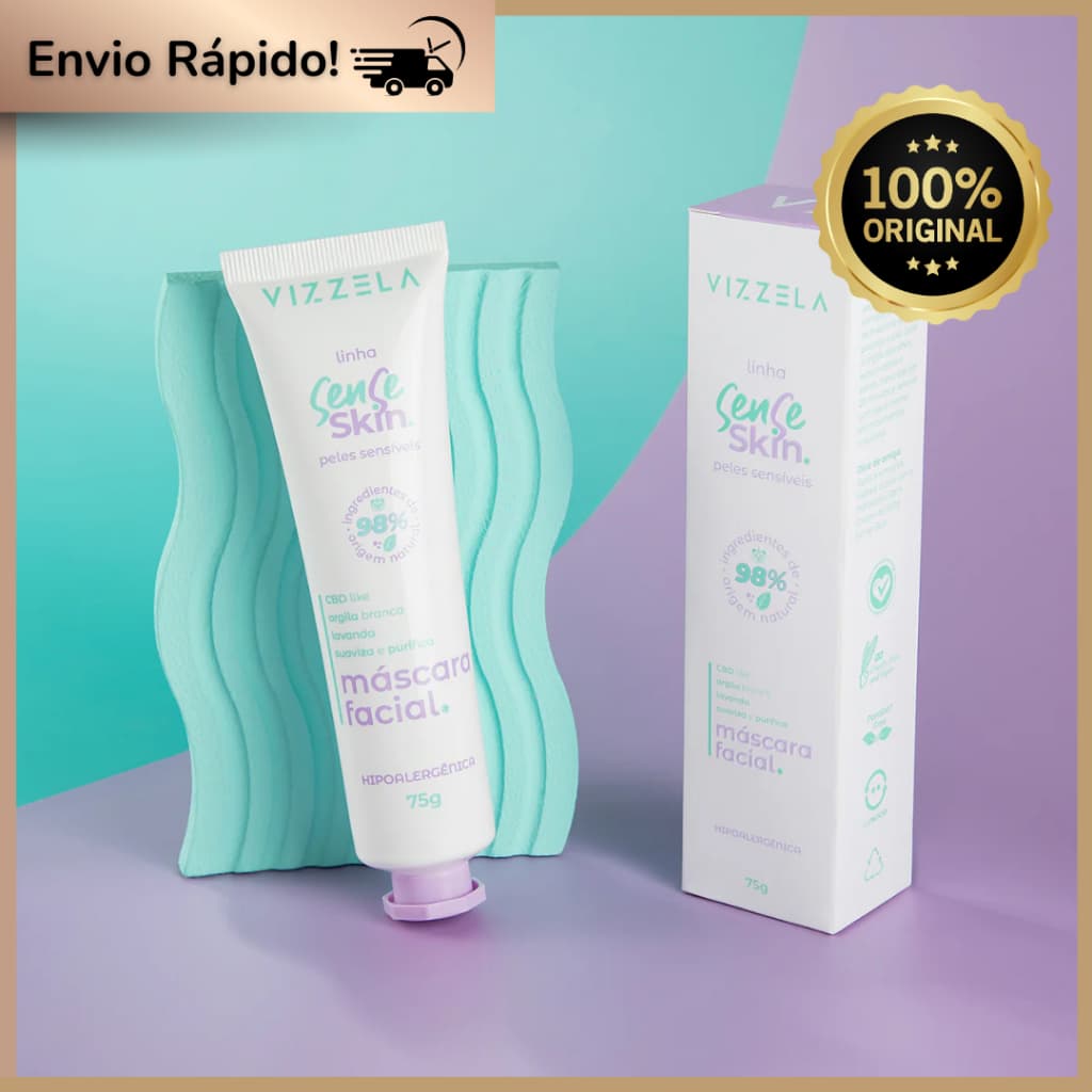 Máscara Facial Sense Skin 75g - Vizzela - Peles Sensíveis