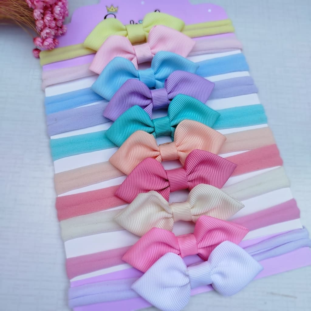 kit com 10 / ou 20 laços de bebê /laços RN/laços de cabelo infantil/faixinhas de bebê/laços de bebê