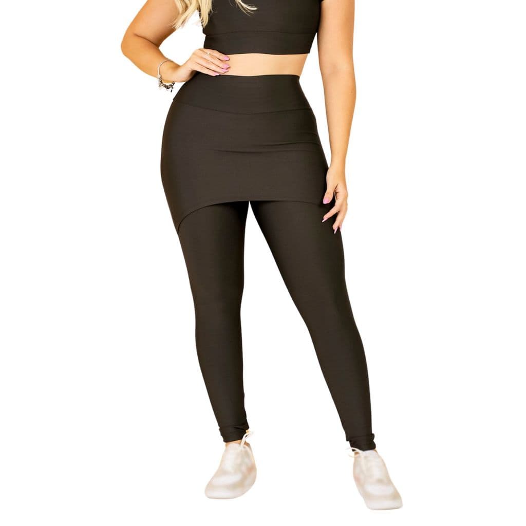 Calça Saia Legging  Fitness Moda  Evangélica Academia Feminina Caminhada Corrida Ginástica The Start Suplex Treino