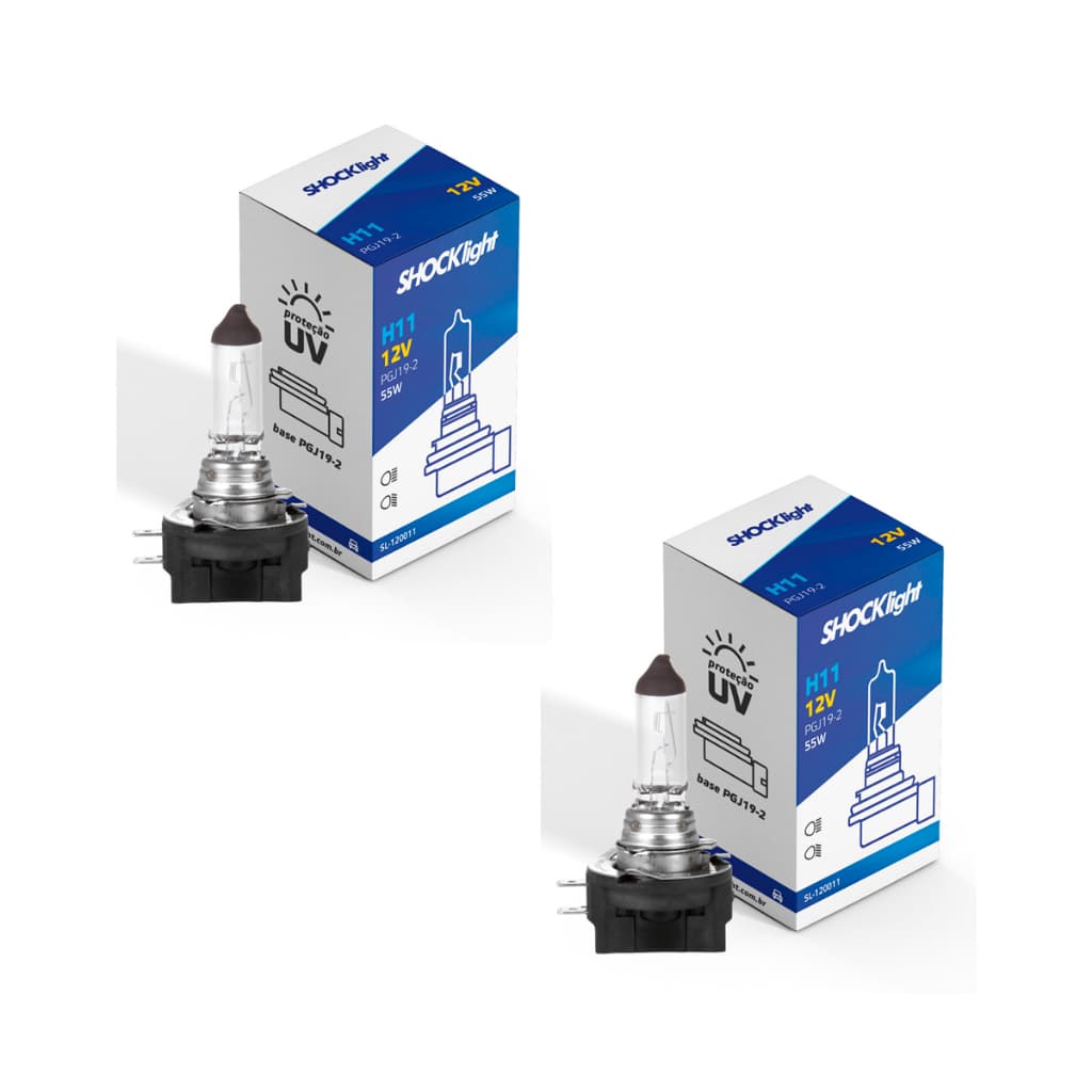 Lampada Halógena Standart Original Shocklight H11b Pgj19-2