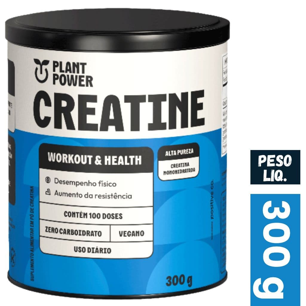 Creatina Monohidratada 300g Vegana Plant Power