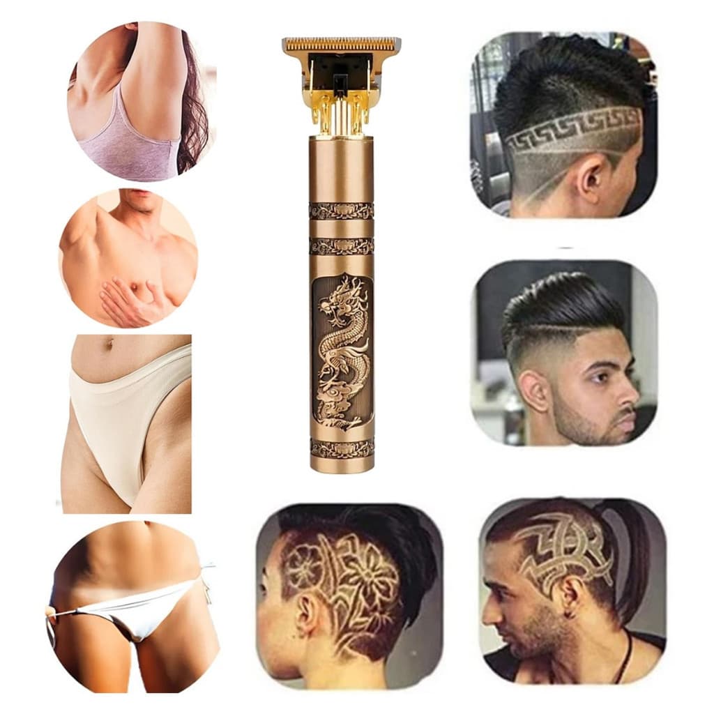 Maquininha Dragão Cortar Cabelo Acabamento XSD-196-1 Multifunção Aparador de Pelos Unissex