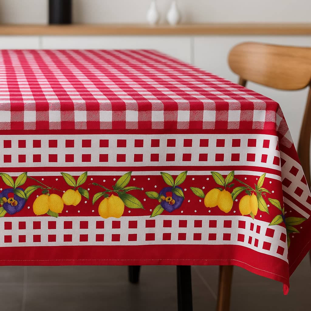 Toalha De Mesa Retangular Estampada Tecido Oxford Várias Cores Sortidas