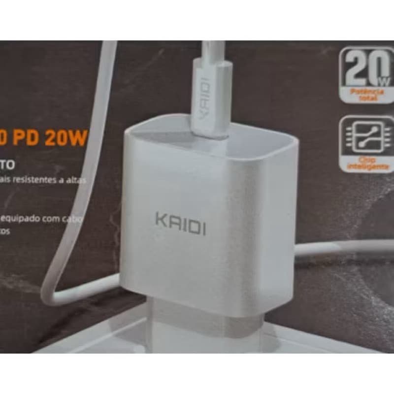 Fonte Carregador Entrada Tipo C Turbo Pd20w Kaidi Kd-108