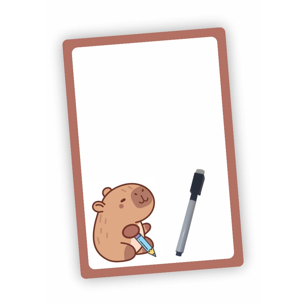 Lousa Magnética de Geladeira Planner Capivara Ímã