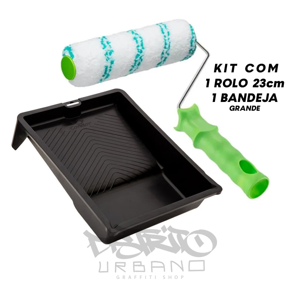 Rolo de Pintura 23cm + Bandeja Condor | Kit Pintura Completo