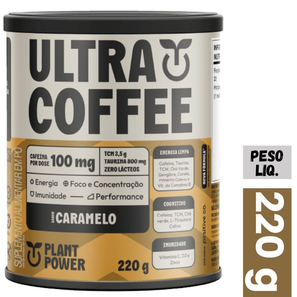 Ultra Coffee Sabor Caramelo 220g Café S/ Glúten Max Performance