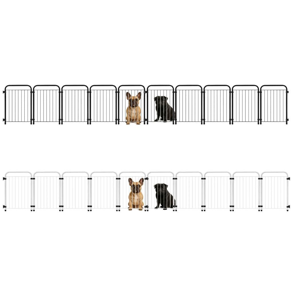 Cercadinho Pet Dobrável em Aço Reforçado 10 Módulos 3,29m x 51cm Grade de Segurança Para Cachorro