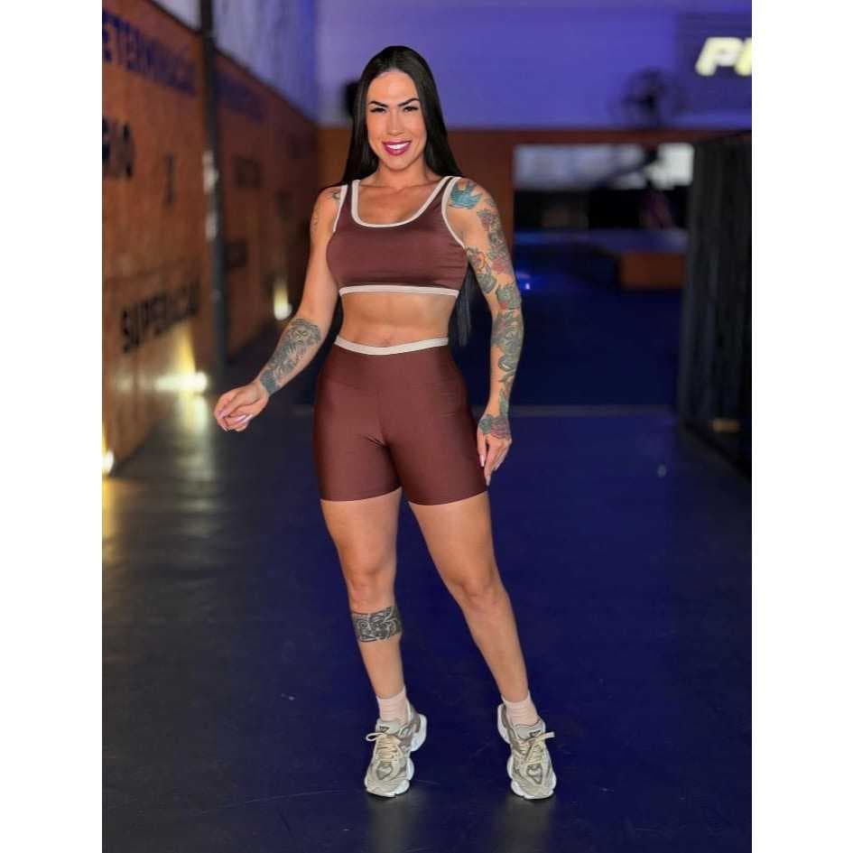 Conjunto Bi cor Power Short+Top