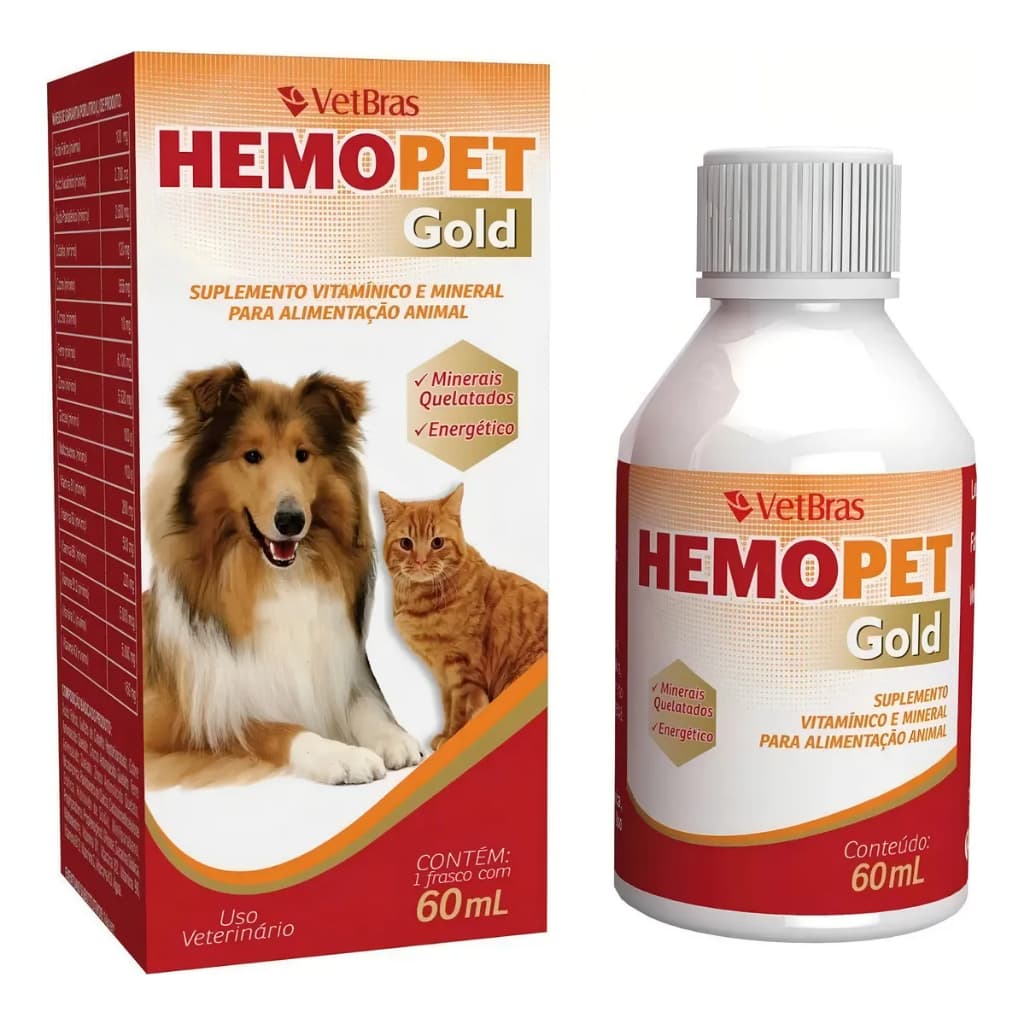 Hemopet Gold Suplemento Vitamínico 60ml Vetbrás
