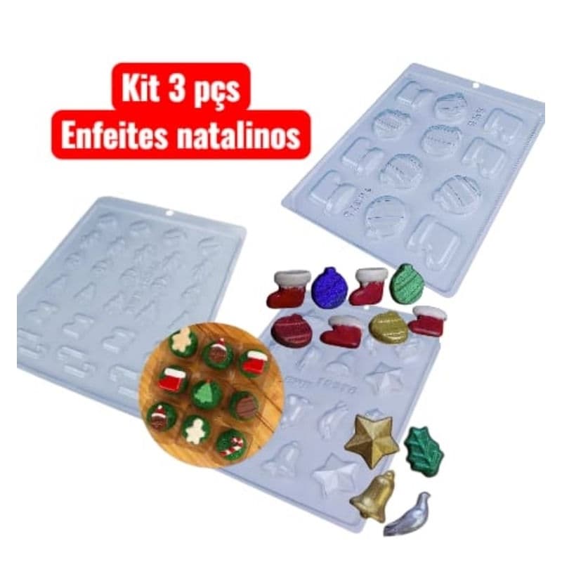 3 Formas  BWB - Enfeites Natalinos (REF.10549/10372/10376)