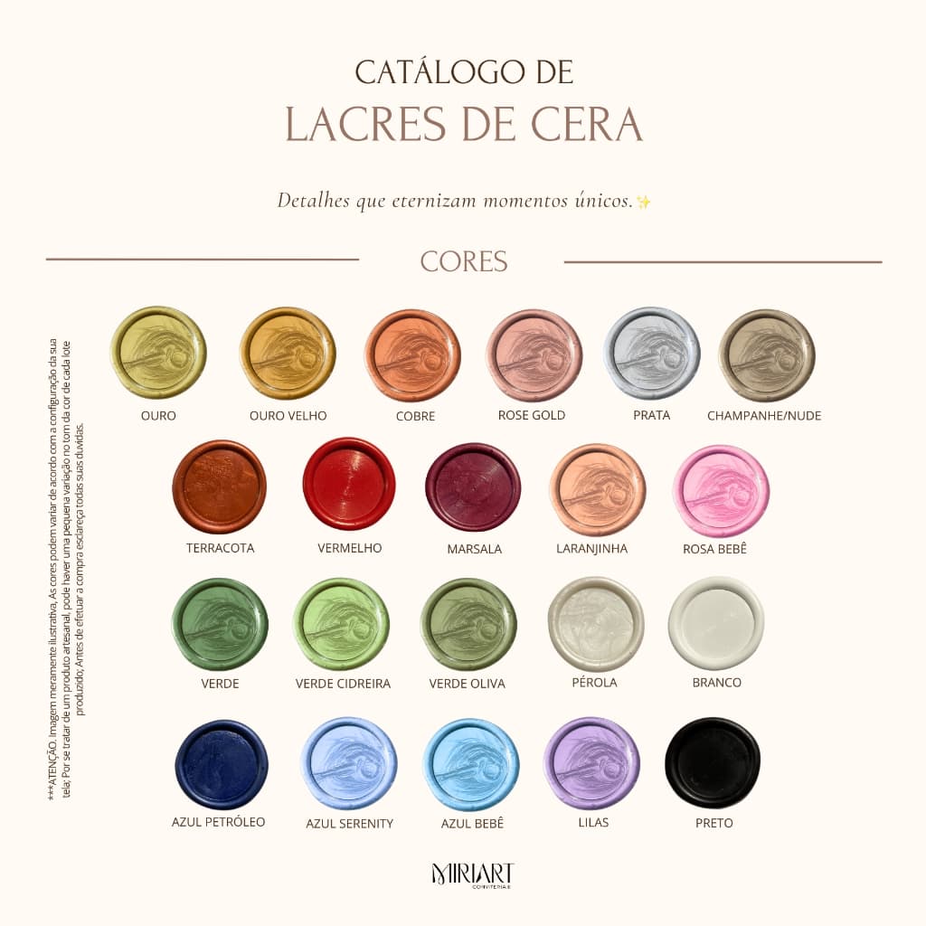 Lacres de Cera Artesanais com Adesivo Dupla Face