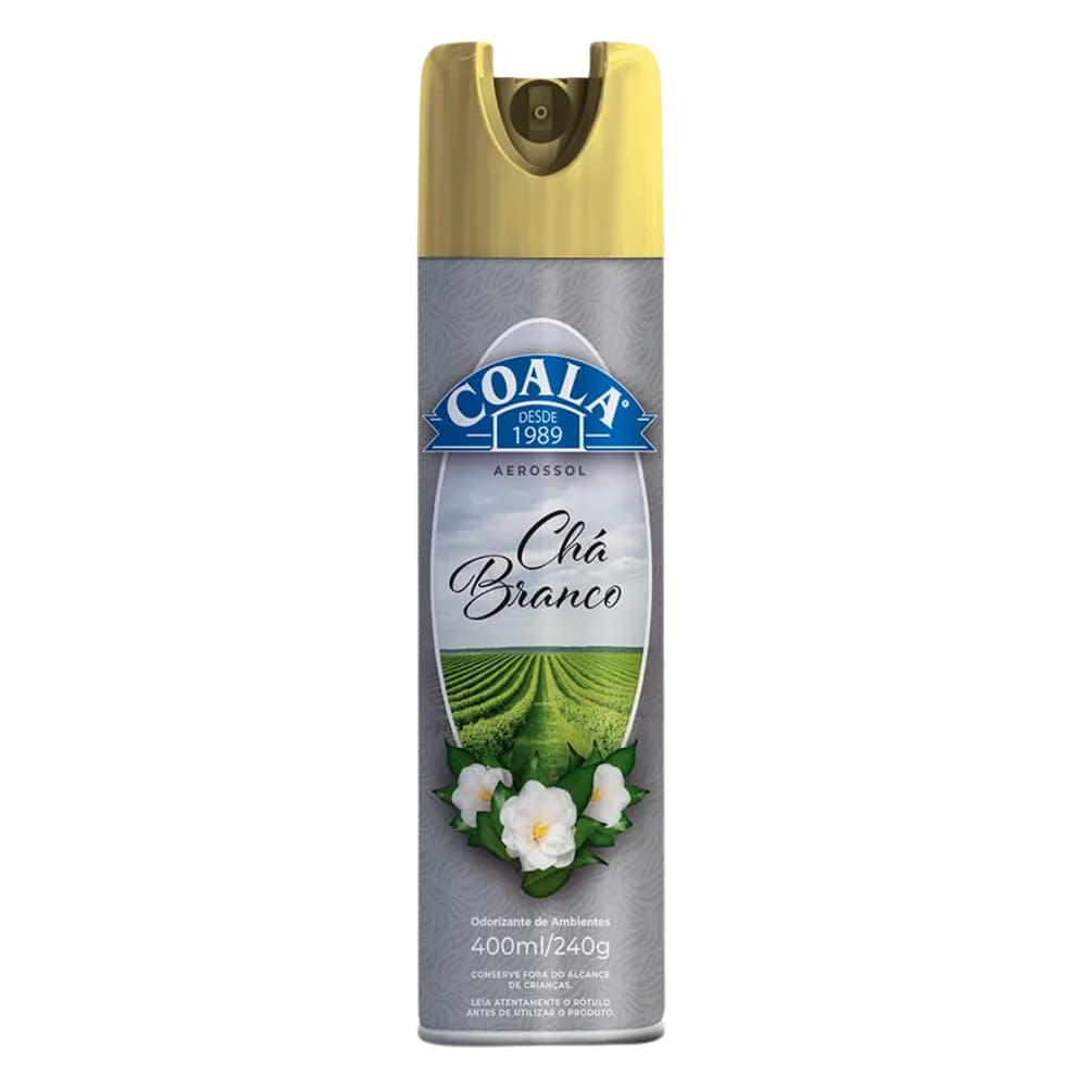 Odorizante de Ambientes Aerossol Coala - Chá branco - 400ml / 240g