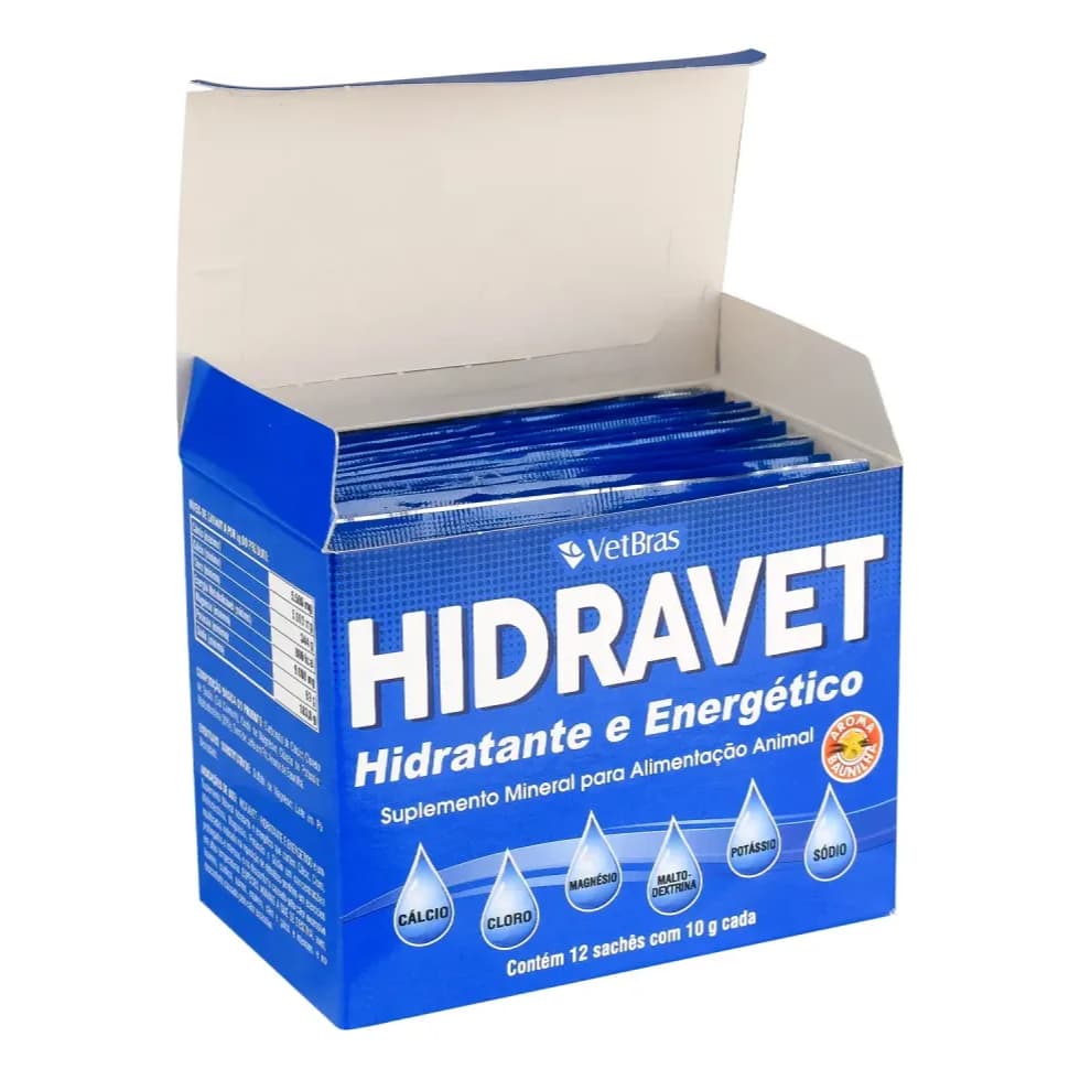 Hidravet Hidratante Energético Caixa C/12 Sachês - Vetbras