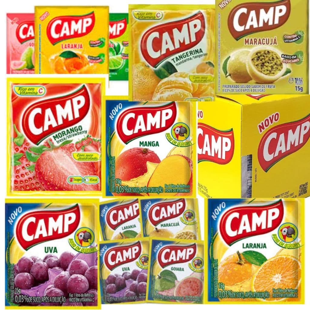 Sucos Em Pó Camp Refresco Sabores 36 Unid 15g