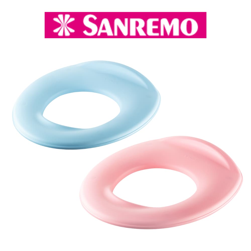 Assento Redutor Vaso Sanitário Infantil Desfralde Sanremo Baby Rosa Azul Plástico Resistente