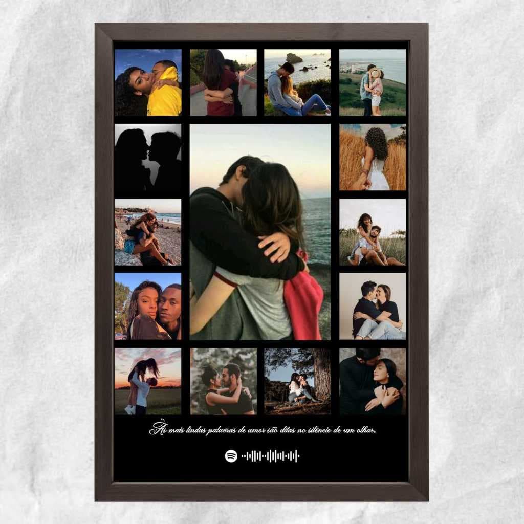 Quadro Personalizado dia dos Namorados, Casal, Amizade, código Spotify e Frase ENVIO RAPIDO