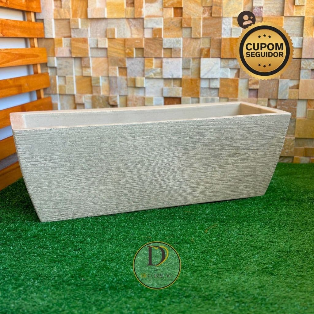 Vaso Decorativo para Plantas Jardineira M Grafiato Ideal para Sala Varanda e Área Gourmet