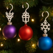 Kit 20 ou 50 Ganchos Decorativos Natalinos – Enfeites para Árvore de Natal
