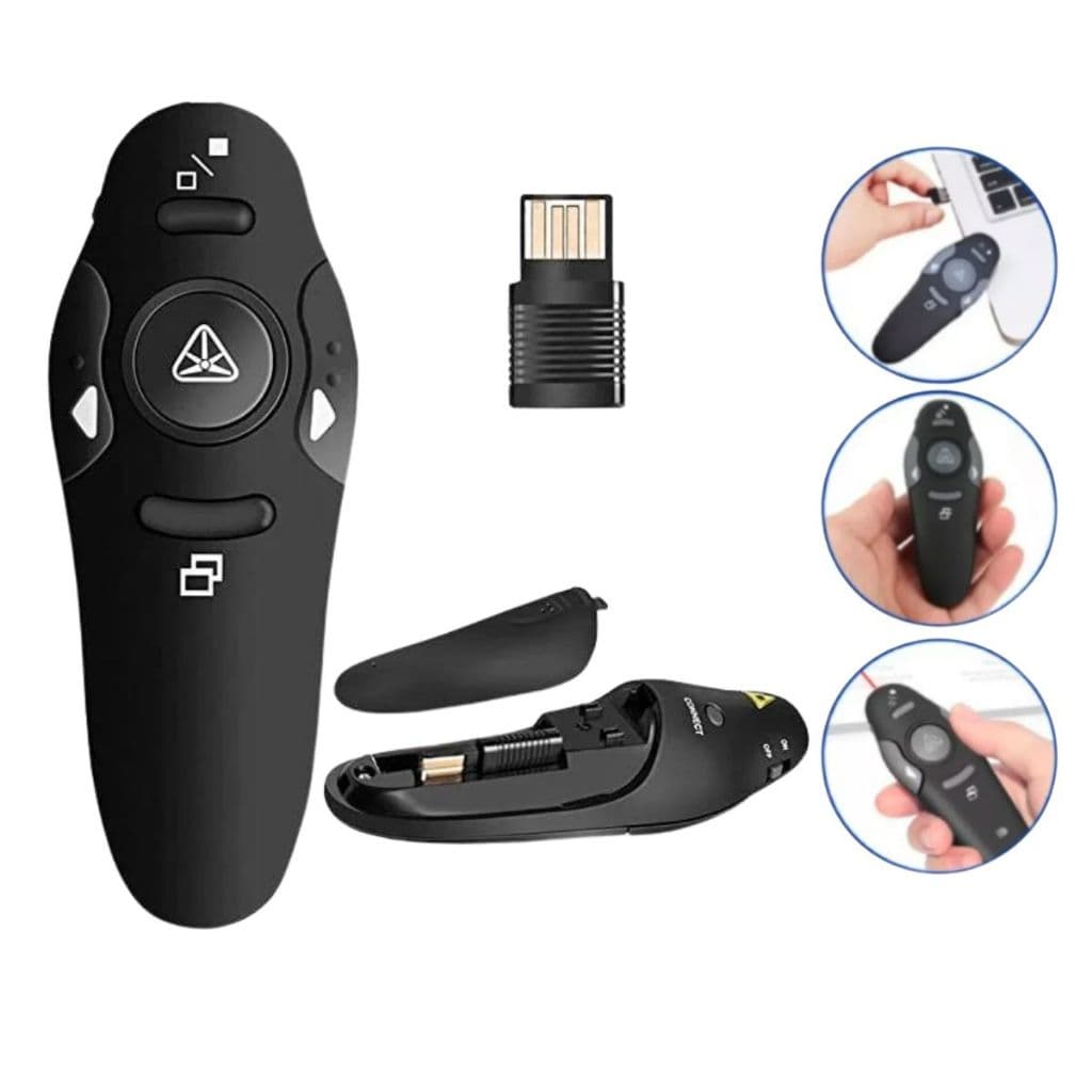 Apresentador Sem Fio Controle Remoto P/ Slides Laser Ppt USB Wireless Profissional