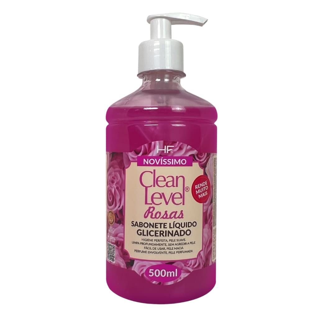 Sabonete Líquido Clean Level Rosas Hair Fly 500ml