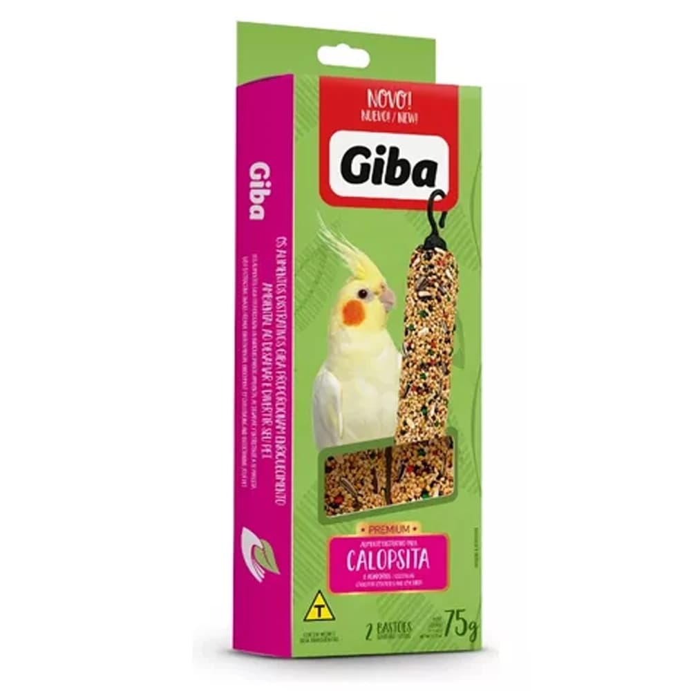 Ração Bastão GIBA para Calopsita Alimento Completo para Pássaros 75g
