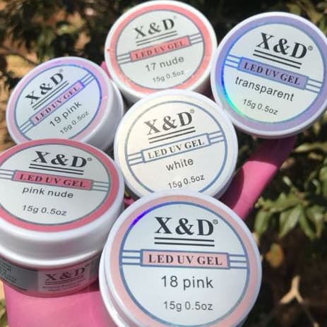 Gel X&D (original) 15g Uv para Unha de Gel, Acrílico, molde f1, Fibra. todas as cores