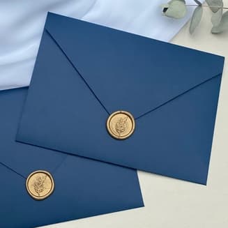 Envelope para Convite 15,5x21,5 HORIZONTAL - Modelo Bico - Azul Escuro