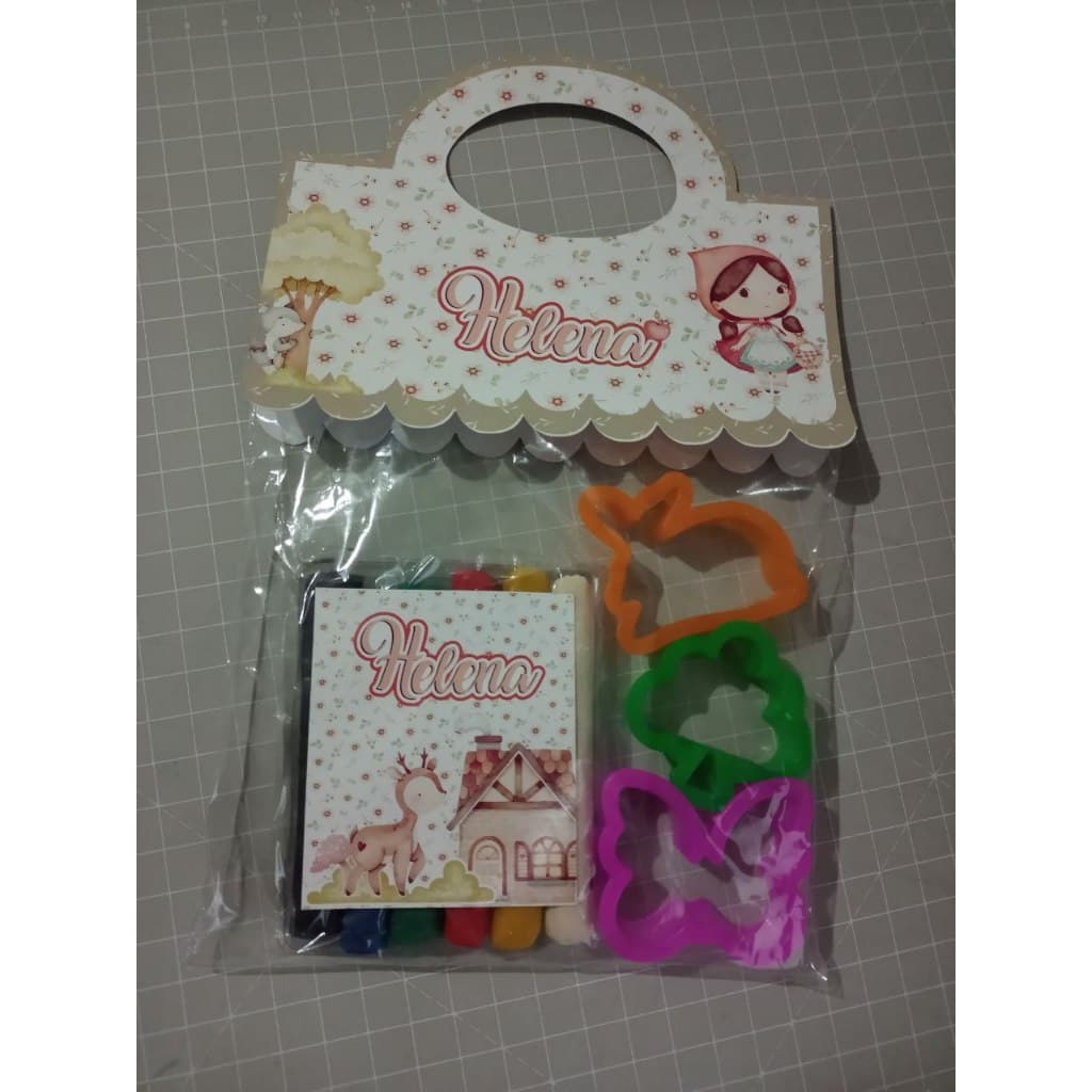 Kit Infantil Criativo com Massinha e Cortadores para Lembrancinha de Aniversário