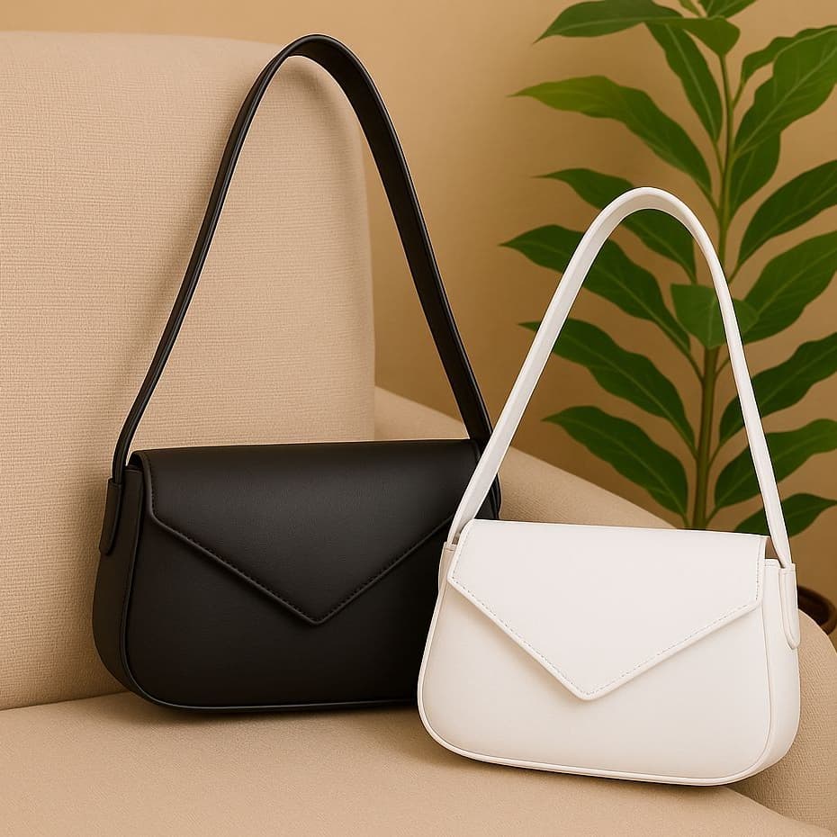 Kit 2 Bolsa Feminina de Alça Regulavel de Ombro Lisa de qualidade Envio