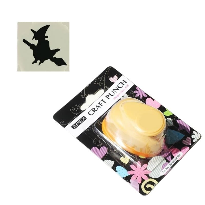 Mini Furador Scrapbook Para Papel Bruxa/Halloween 1,5cm