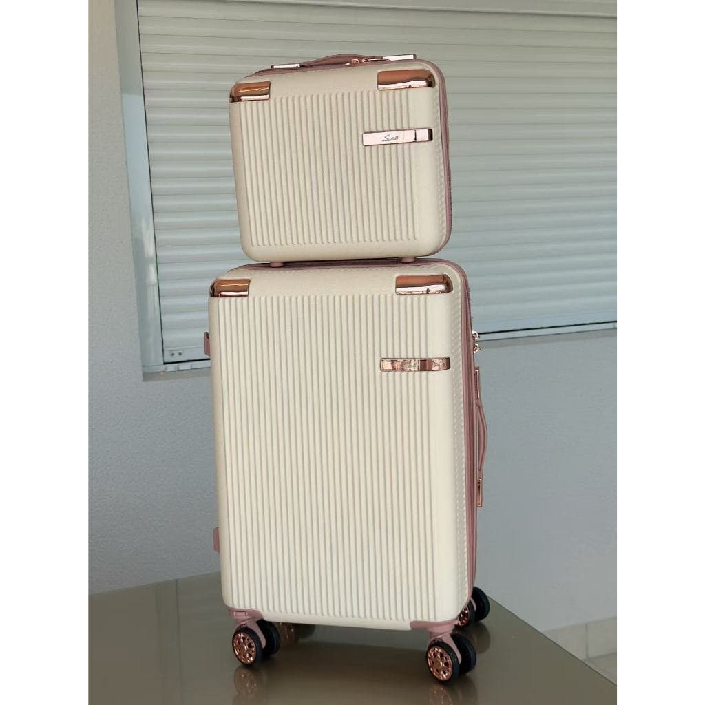 Kit Mala De Bordo+Frasqueira, Alto Qualidade,4 Double wheel Roda Gira 360 Grau/ mala de viagem
