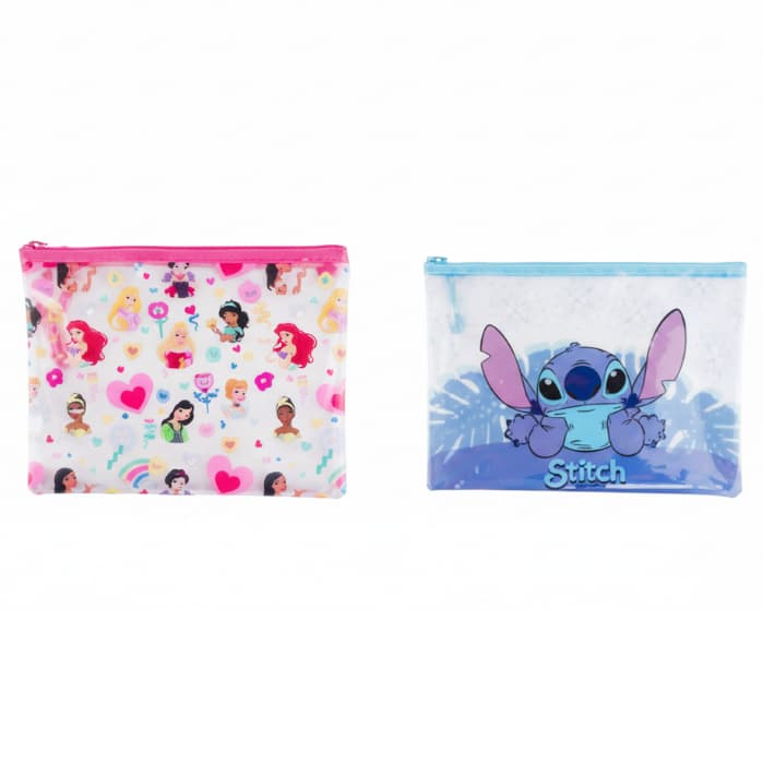 Estojo Necessaire Princesas  ou  Stich Disney  Grande  23 x 32cm Infantil
