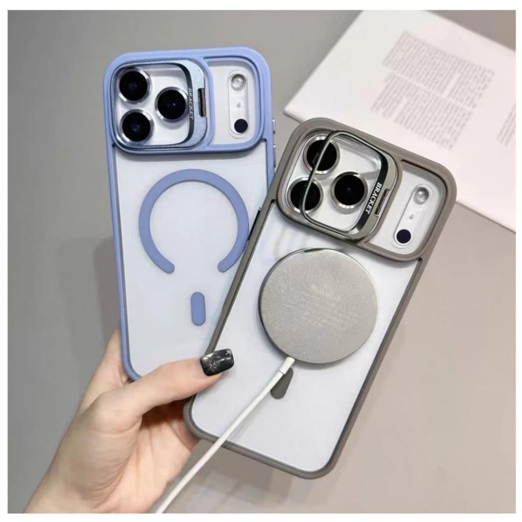 Capa Luxo Magnética Para iPhone 17 17 PRO 17 AIR 17 Pro Max Capa De Carga Magsafe + Câmera Lente