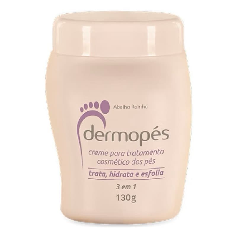 Creme para Pés 3 em 1 Abelha Rainha Dermopés 130g Trata Hidrata e Esfolia