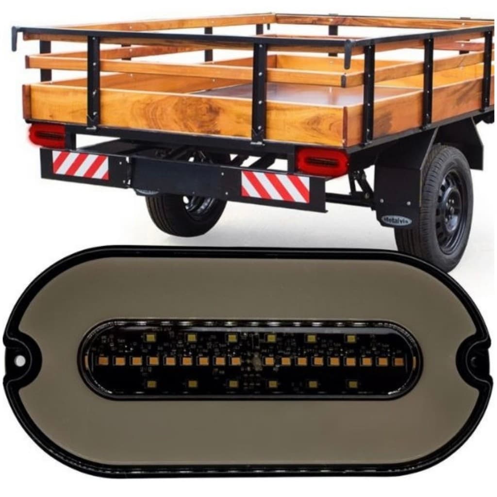 1 Lanterna Para Carretinha Reboque Jatski Smart Barco 12v Seta Sequencial