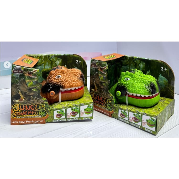 Brinquedo interativo de mesa para mastigar dedo de dinossauro infantil