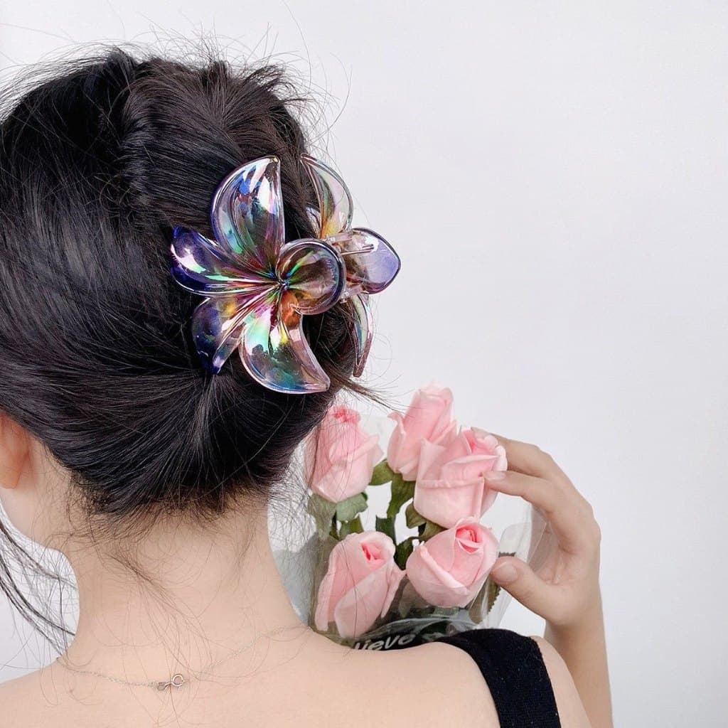 zebeicc Grampo De Cabelo Para Mulheres Princesa Presilhas Praia Plumeria Elegante Garra